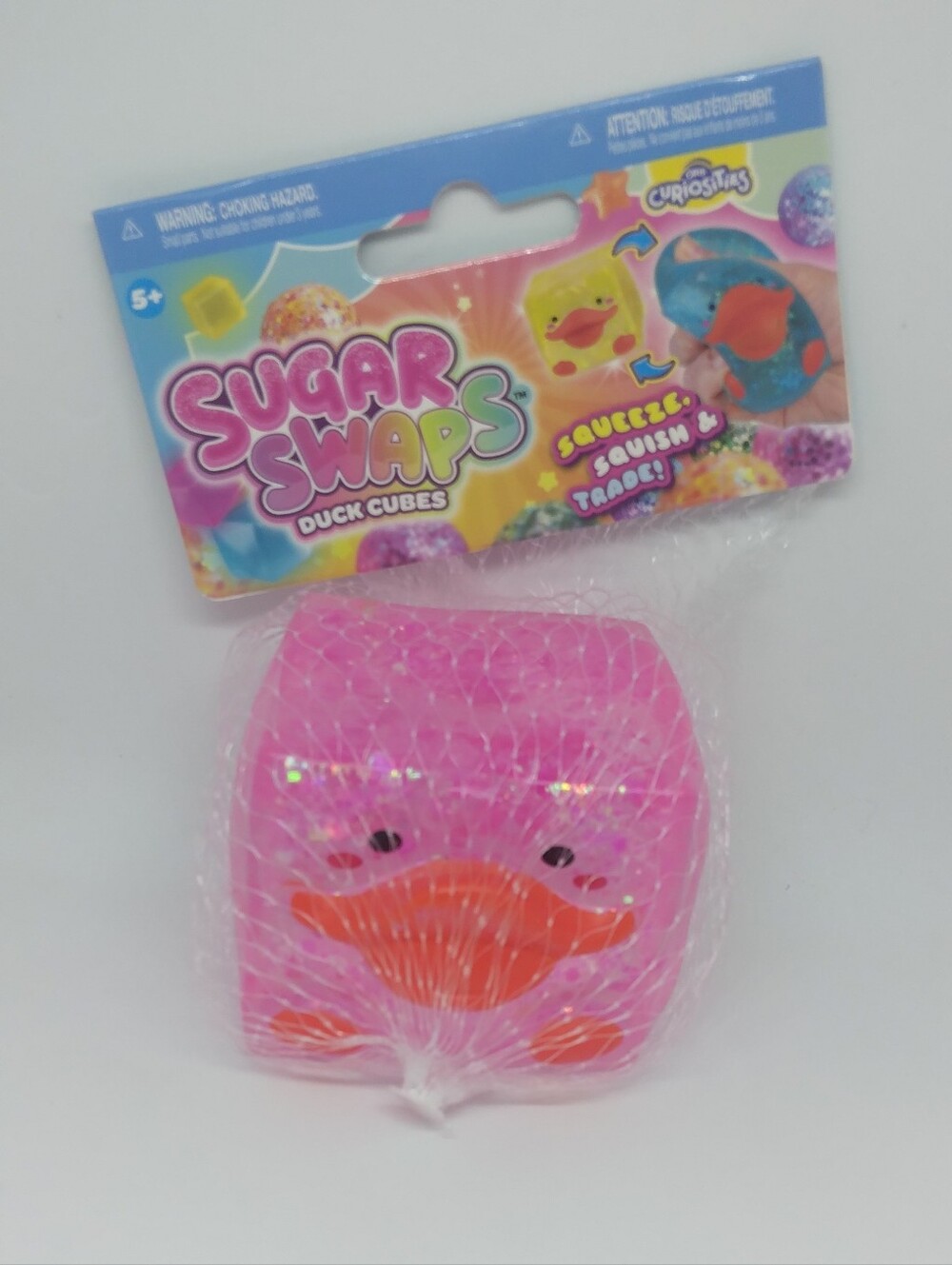 Sugar Swaps Pink Duck Cube Squeeze Toy